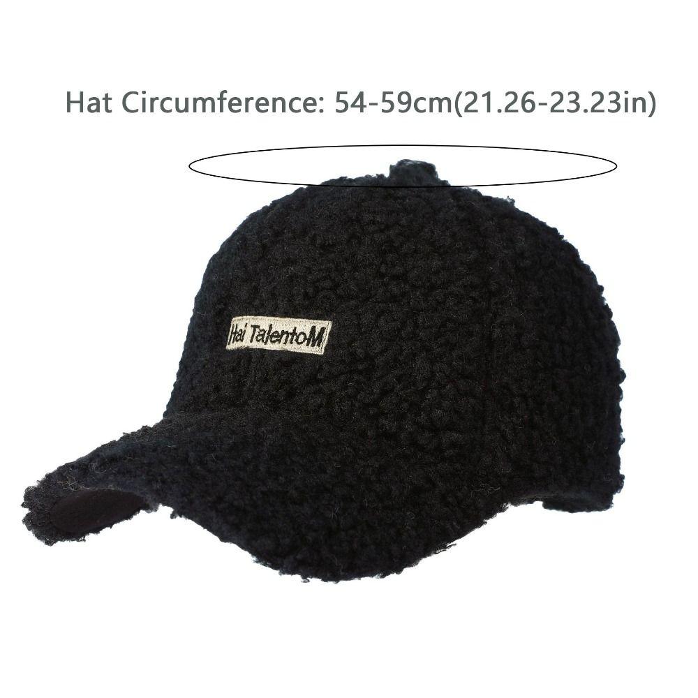 Imitation Lamb Wool Girls Plush Cap Cold-proof Ladies Bonnet Casual Warm Beanies Hat Outdoor Sport