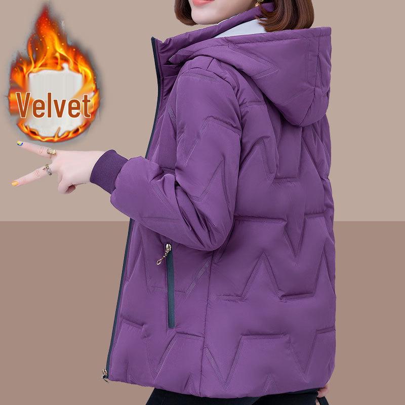 Jachetă de iarnă pentru femei din bumbac cu căptușeală din fleece 2024: Cald, Îngroșat, Stil Scurt pentru Anul Nou Vietnam