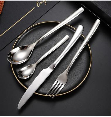 Thickened Stainless Steel Knife and Spoon Tableware, Restaurant Steak, Hotel Knife, Spoon, Practical, Noble, Durable Set