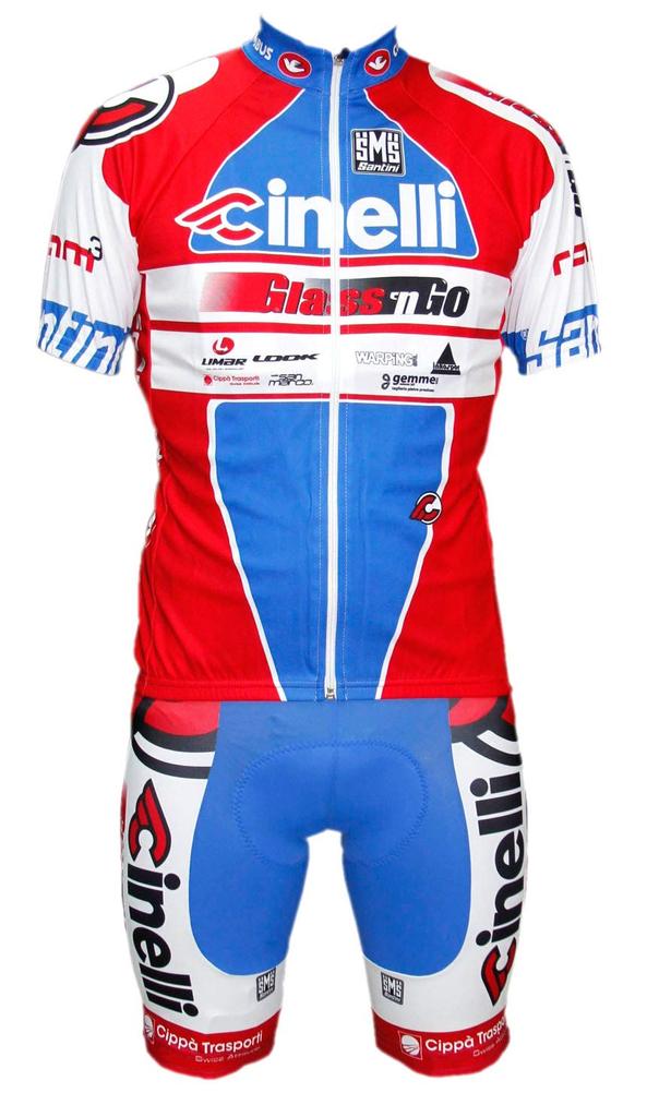 Cinelli Cyklistický závodní dres a šortky pro silniční kola a Glassn GO Santini Dres a šortky Velikost M MTB, Šortky, (605047200102)