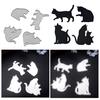 Fustella Taglio Cornice Famiglia Gatti Fai da Te Acciaio al Carbonio Mascherina per Goffratura Decorazione Scrapbook
