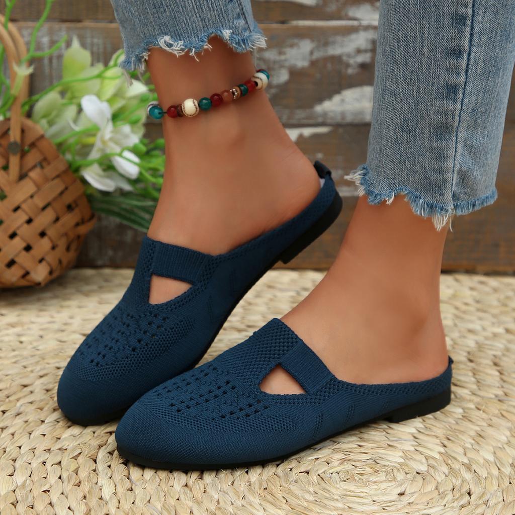 Fashion Women's Shoes Casual Sneaker Soft Sole Lightweight Slip on Casual Shoes Half Drag Daily Comfy Mules Women's Summer Shoes