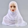 Premium Lace Chiffon Hijab Scarf For Women Muslim Hijab Shawl Plain Elegant Headband Scarves Headscarf African Turban Ramadan