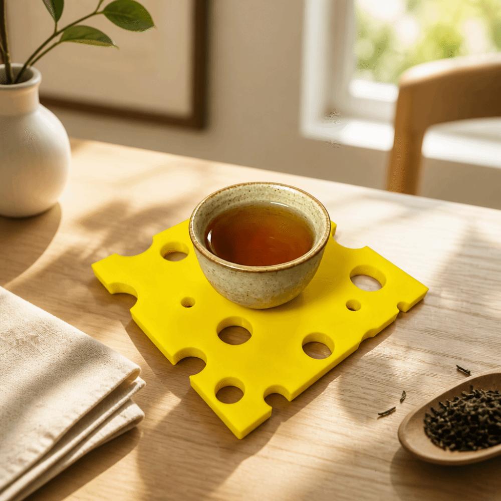 3D Printed Drink Coaster Heat-Resistant Heatproof Pad Ornaments Cheese Coasters  Desktop