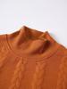 European Men's High Collar Jacquard Sweater - Solid Color, Autumn/Winter Fashion