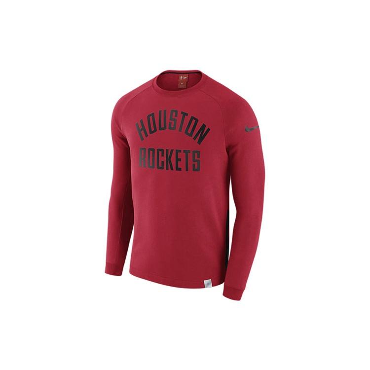 Men s Nike Houston Rockets Alphabet Printing Round Neck Pullover Red 860716-657 S
