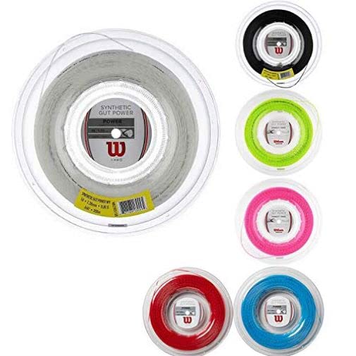 Wilson Synthetic Gut Power 200M Rolle 16 Tennissaite (WRZ905200 Schwarz, 1,30 mm) [200-m-Rolle]