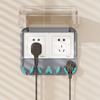 Punch-free Socket Dust Cover with Storage Rack Kitchen Plug Storage Cartoon Waterproof Box
