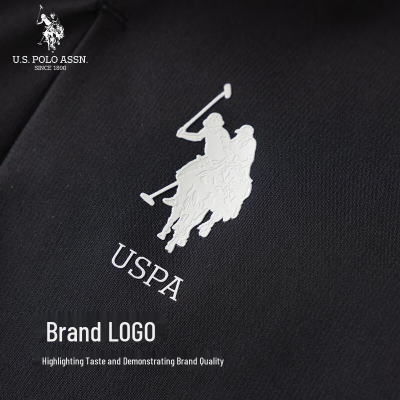 U.S. POLO ASSN. Men's Hooded Casual Windbreaker Jacket