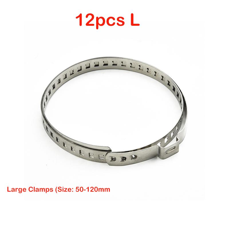 10/12/20Pcs Universal Stainless Steel Axle CV Joint Boot Crimp Clamp Kit Driveshaft CV Boot Clamp 20- 50mm 50- 120mm Adjustable