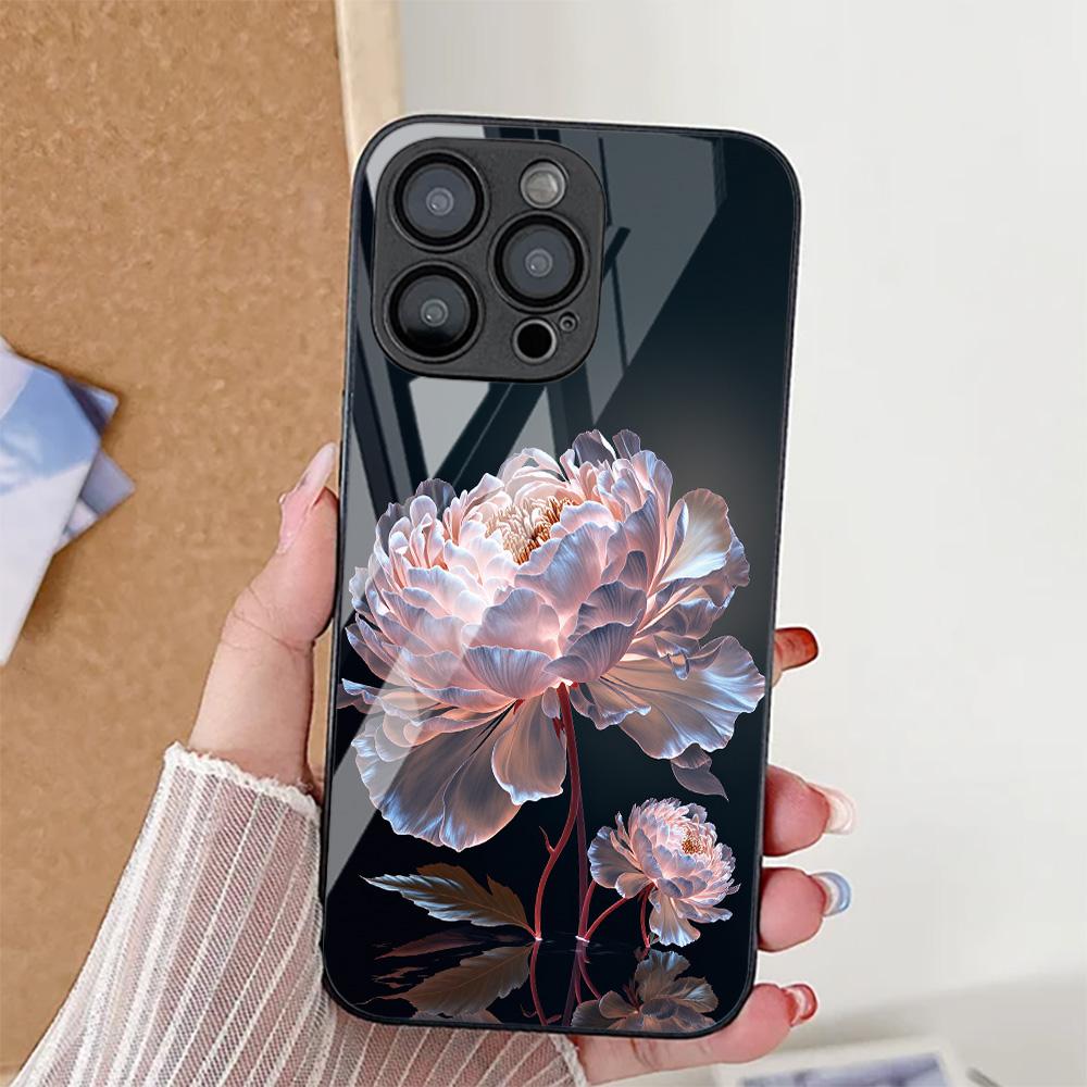 Cherry Painted Hard Phone Case For Samsung S25 Ultra S26 S24 S23 S22 S 25 Plus S21 S20 FE Cases Tempered Glass Back Cover Funda