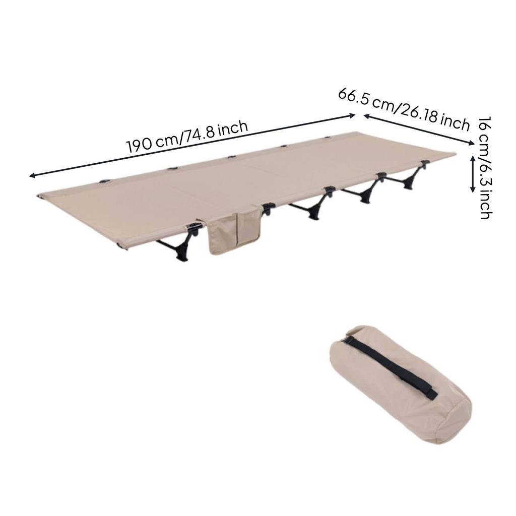 Aluminum Camping Cot Foldable Portable Folding Compact for Travel, Road Trip