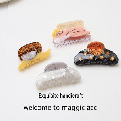European & American Snail Sunflower Angel Hair Clip - Acetate Female Shark Clip Hair Accessory