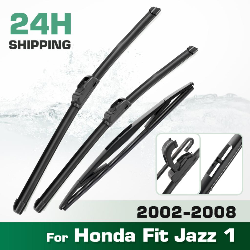For Honda Fit Jazz 1 2002-2008 2003 2004 2005 2006 Wiper Front&Rear Wiper Blades Windshield Windscreen Window Brushes 20"16"14