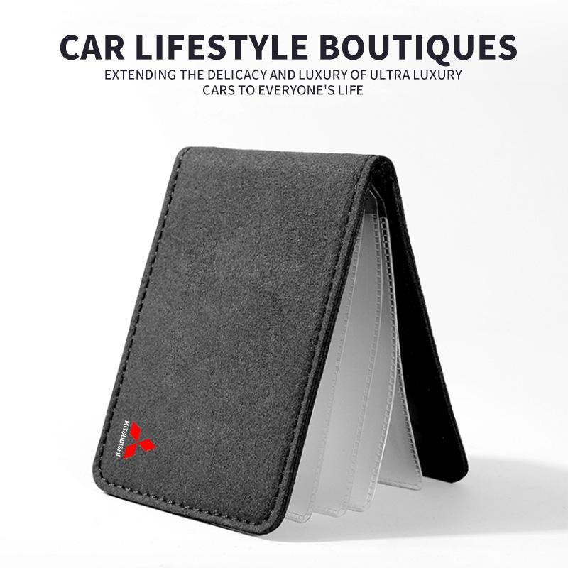 Car Driver License Cover Leather Car Driving Documents Case Credit Card Holder For Mitsubishi Mirage G4 KU8