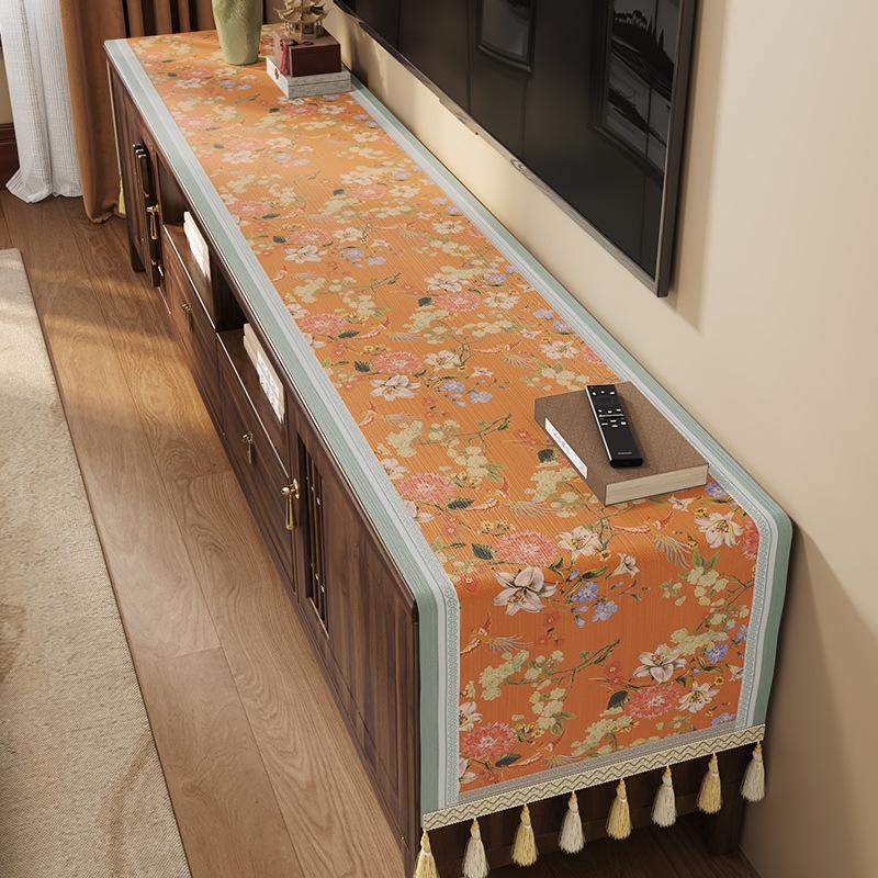 Zen TV-Schrank, Tischdecke, Couchtischabdeckung, Kommode, Schuhschrank, Beistellschrank, Hochwertige Staubtischdecke