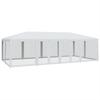 Vidaxl Party Tent With 12 Mesh Walls, White, 8X4 M, Hdpe