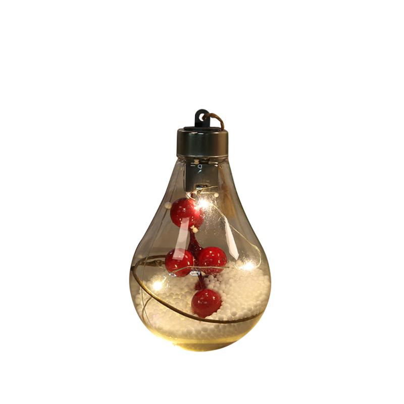 LED Transparenter Leuchtender Weihnachtsball Nachtlicht Weihnachtsbaum Dekoration Anhänger