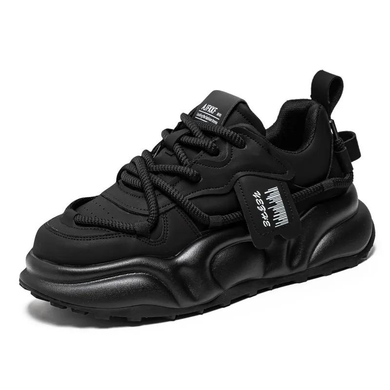 

New Casual Men s Sneakers Low cut Breathable Youth Campus Style Thick soled Height Increasing Running Shoes Zapatos Para Hombres 39