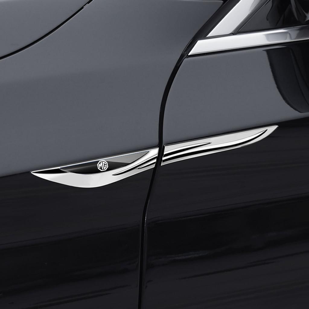 2pcs Car Side Fender Knife Stickers Emblem Badge Decals For Morris Garages MG MG3 MG5 MG6 MG7 GT GS Hector HS ZS ZX