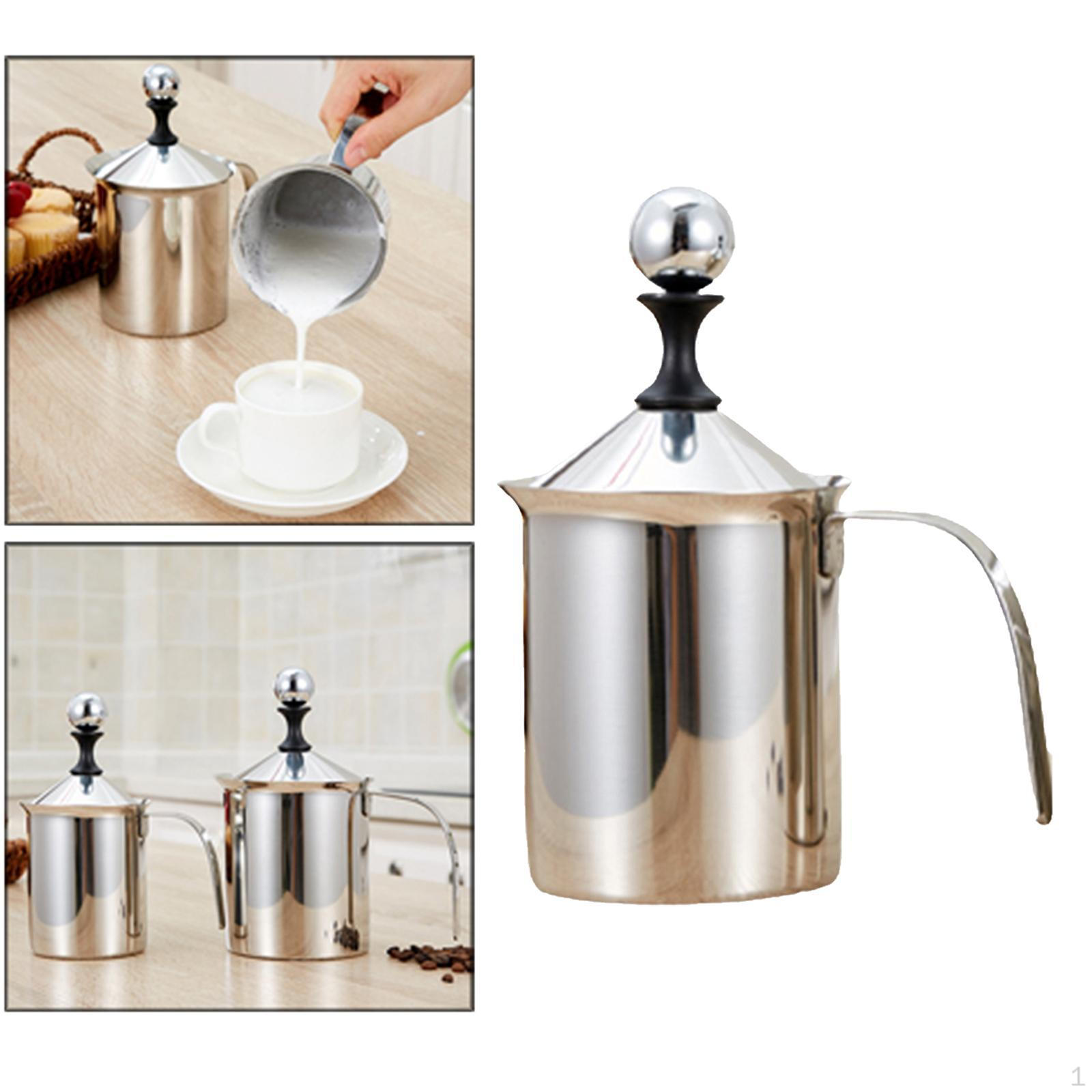 

Hand Pump Manual Milk Frother Frothing Kitchen Applicance 8x8x18cm