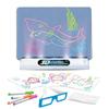 Children'S 3D Drawing Board, 3D Luminous Board, Led Luminous Game Fluorescent Board, Magical Drawing And Writing Board