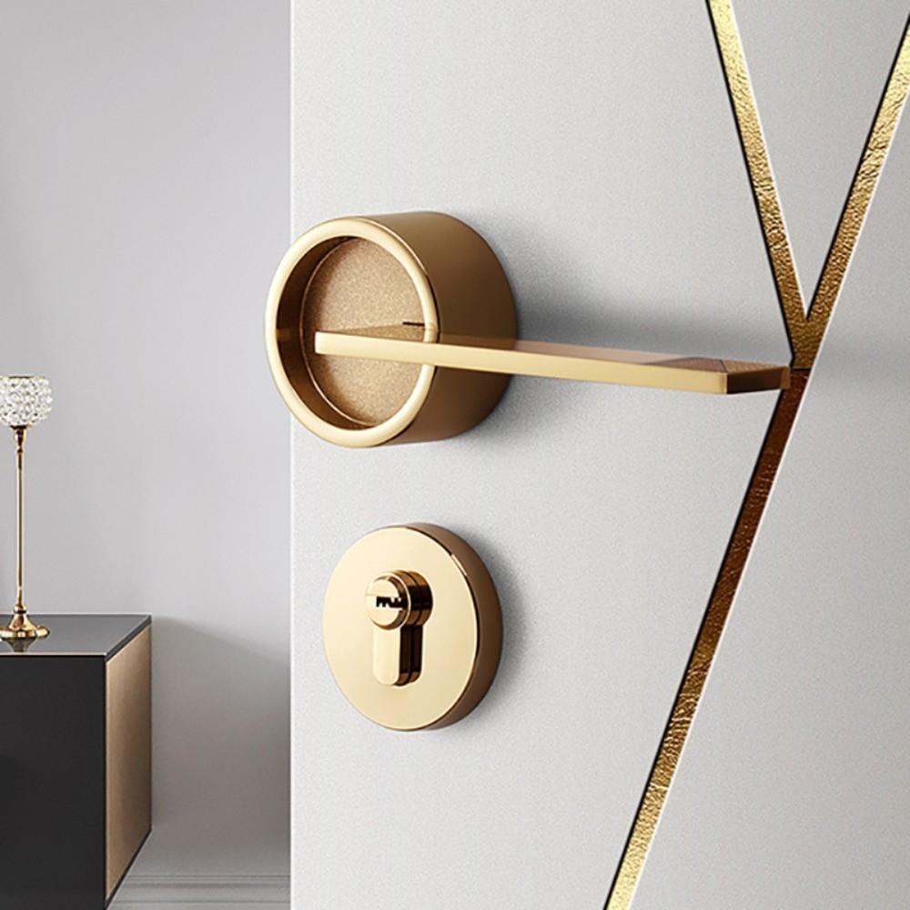 Anti-theft Design Door Handle Lock Zinc Zinc Zinc Alloy Deadbolt Lock Round Door Lock Bedroom Door