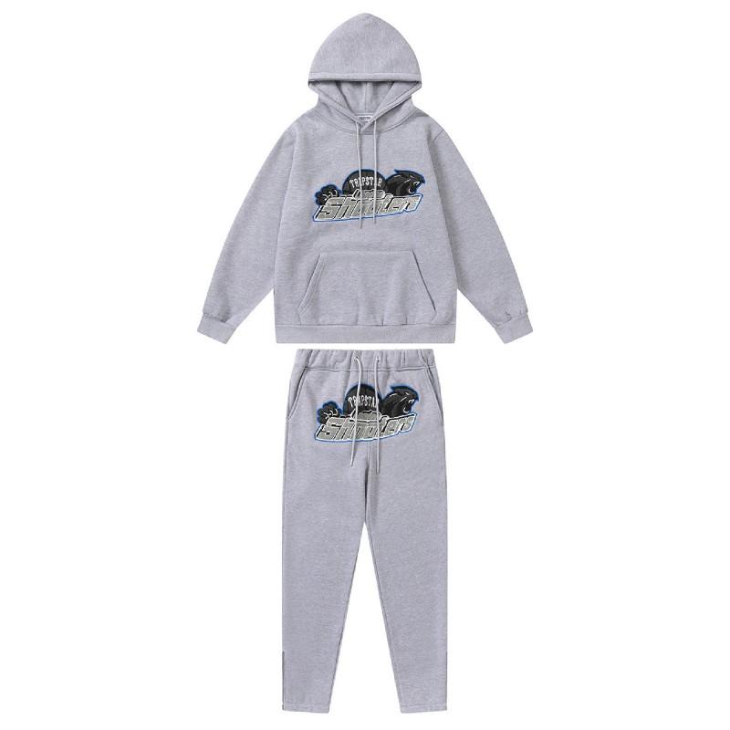 Streetwear Hooded Sweatshirt Set Loose Fit Embroidery Winter Casual Top Youth