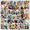 50 Woodland Animal Series Graffiti Stickers DIY Cute Stationery Stickers Water Cup Computer Decoration Stickers