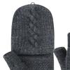 1 Pair Flip Fingerless Gloves Men Winter Soft Thick Warm Convertible Mittens for Typing Running