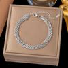 Woven Snake Chain Titanium Steel Bracelet For Women Chunky Metal Link Collarbone Chain Jewelry