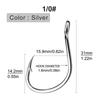 10pcs High Carbon Steel 1/0 2/0 3/0 4/0 5/0 Barbed Slow Jigging Hooks Saltwater Fishing Single Hook