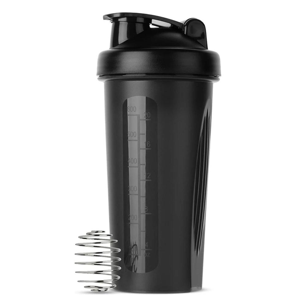 

1pack 600ml Shaker Bottle Portable Fitness Bottle with Wire Whisk Ball for Fitness Enthusiasts Athletes Perfect For Outdoor Gym