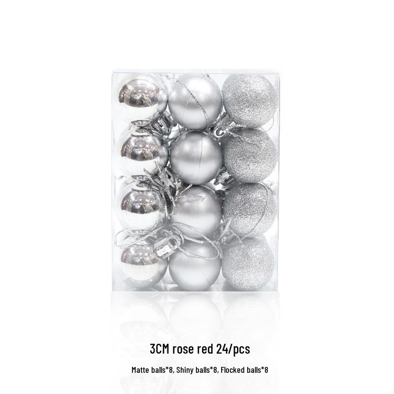 Electroplated Gold & Glitter Christmas Ornaments - Shiny Matte Plastic Balls for Trees & Decor