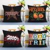Trendiger Stil Klassische Trendige Marke Druck Kunst Kissenbezug Leinen Kissenbezug Weich für Sofa Bett Wohnzimmer Dekoration