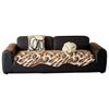 Autumn and winter sofa cushion plush light luxury style leopard print advanced sense special-shaped thickened leather seat cushion