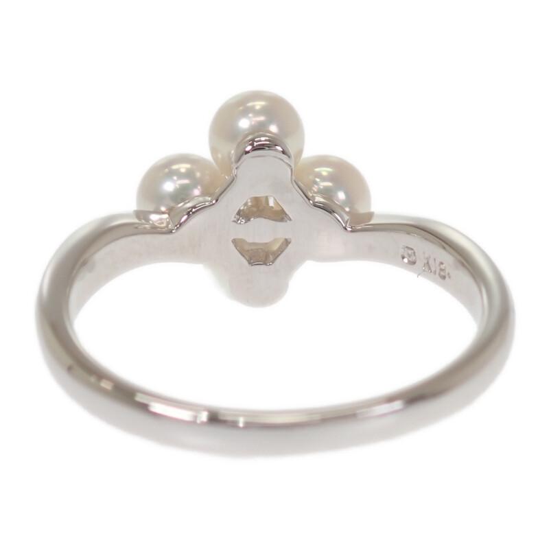 MIKIMOTO  #9(JP Size) ring K18 white gold/Akoya Pearl Women