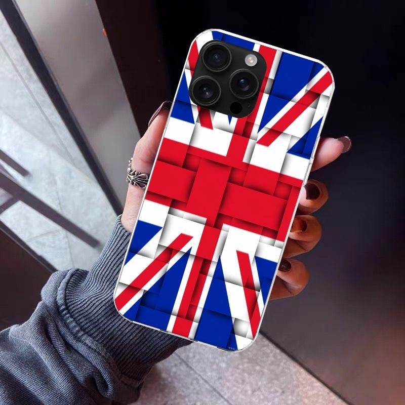 Union Jack England UK Flag Phone Case For iPhone 17 Air 16 15 Pro Max 14 Plus 13 Mini 12 11 Cover 7 8 SE Silicone Shell Print Fu