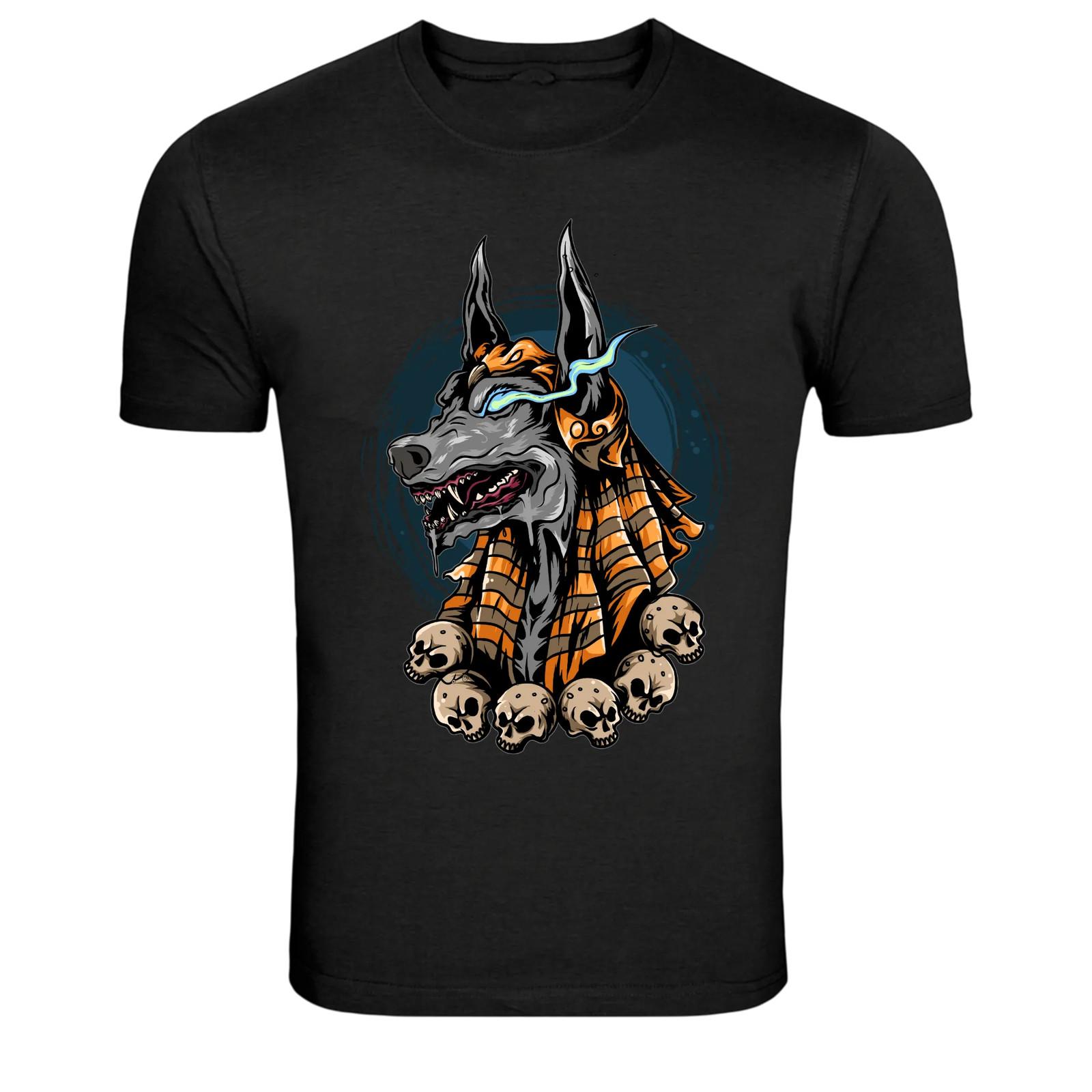 Anubis Egyptian God Skull Warrior Graphic T-Shirt S разноцветный