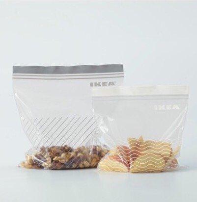 IKEA ISTAD Plastic Bag 25P Each 2017NEW Gray/white