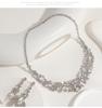 European & American Fashion Crystal Necklace and Earrings Set for Brides