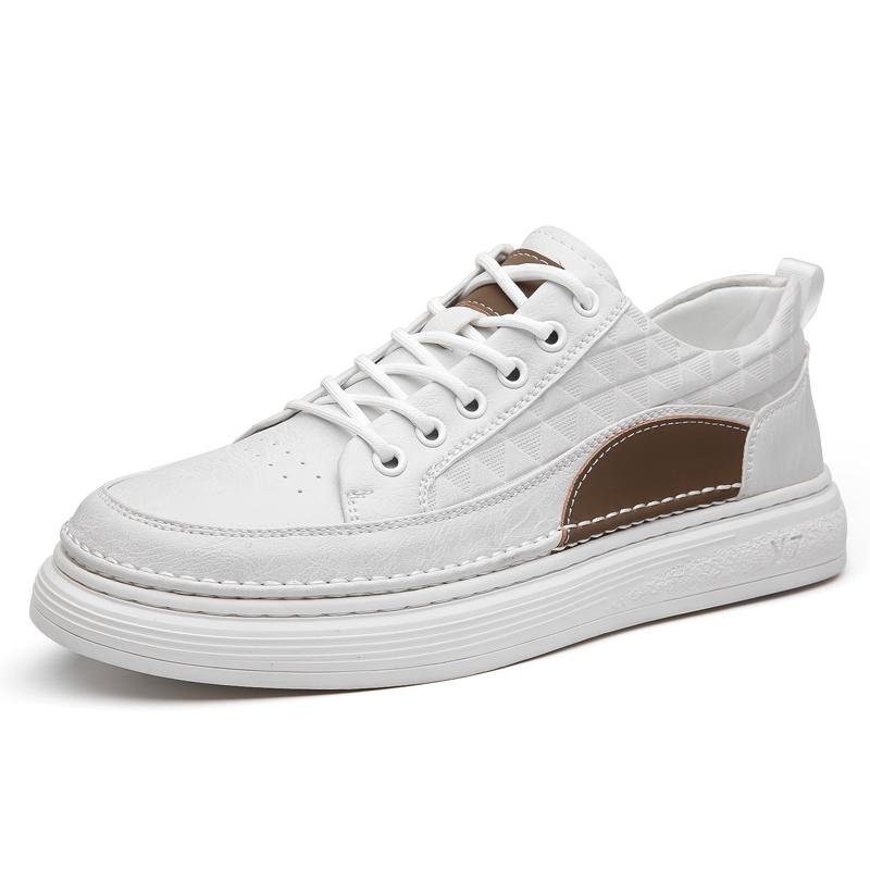 

Элегантные мужские деловые туфли в английском стиле для интервью, спортивная обувь для активного отдыха, повседневная обувь из натуральной кожи, серый тренд 44 белый