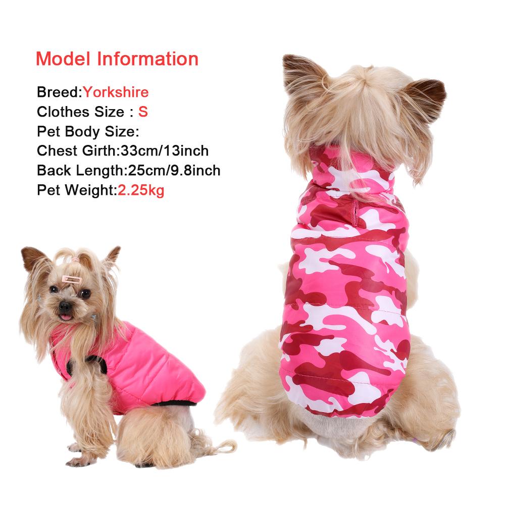 Reversible Puppy Coat Winter Warm Dog Jacket Clothes For Small Medium Dogs Cat Coat Lightweight Windproof French Bulldog Outfits