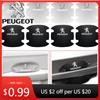 Car Sticker 4PCS Car Door Handle Protection Sticker Emblem Car Styling For Peugeot 206 308 307 208 207 3008 2008 508 407 301 406