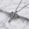 Silver Color Viking Axe Shaped Pendant Necklace Men Vintage Style Stainless Steel Neck Chain Punk Jewelry Fashion Gifts Rock