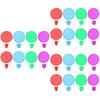 Flying Disc Playthings Foldable Polyester Round Fans for Kids 45Pcs Outdoor