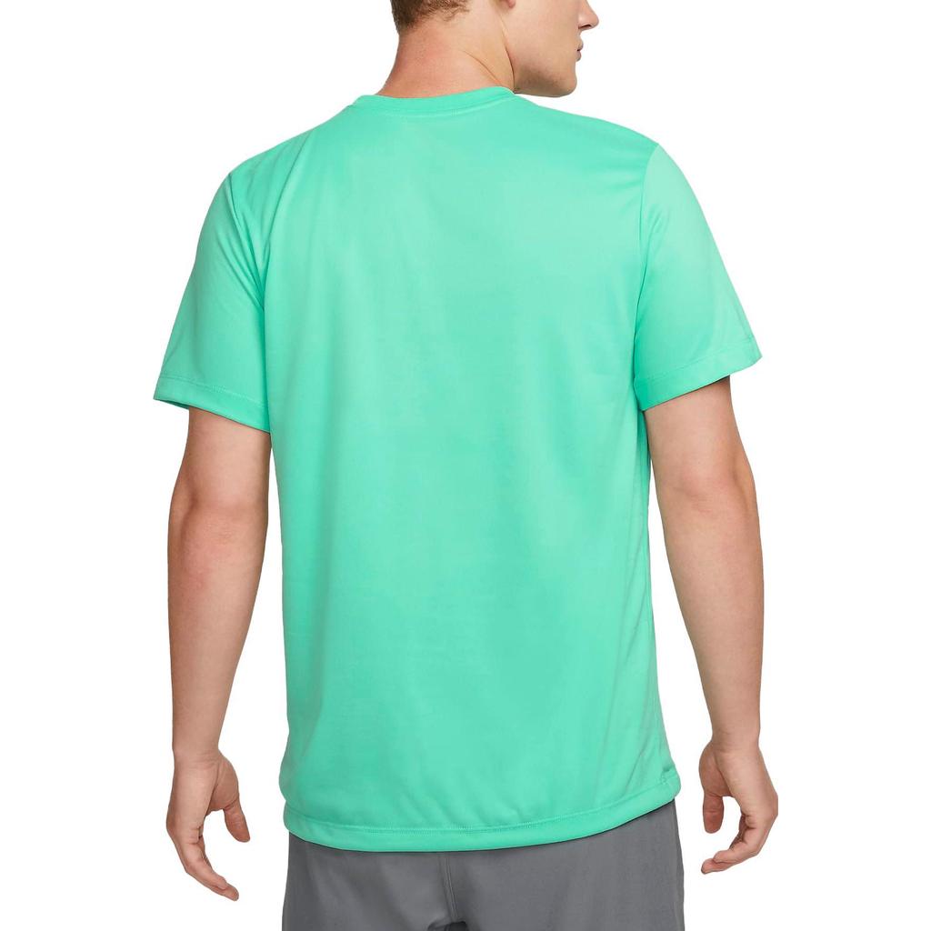 Nike T Shirts Men's Light Green Crew Neck Moderate Straight Fit DX0989-369
