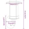 VidaXL Appliques murales d'extérieur et capteurs 2pcs acier inoxydable, éclairage mural d'extérieur, lampe murale de jardin, 4006291