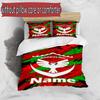 3pcs Duvet Cover Set (1*Duvet Cover + 2*Pillowcase, Without Core), Custom Name Amed SK Pattern Bedding Set, Home Bedroom Decor Gift