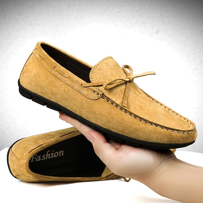 Moccasins Men Loafers Shoes Brand Male Flats Luxury Suede Leather Casual Boat Walking Driver Footwear Breathable Summer Shoes